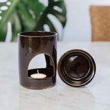 Brown Glazed Ceramic Wax Melt Burner