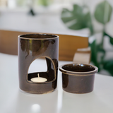 Brown Glazed Ceramic Wax Melt Burner